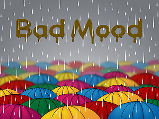 Image showing Bad Mood Shows Glum Grumpy And Angry