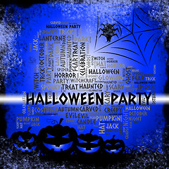 Image showing Halloween Party Means Parties Celebration And Fun