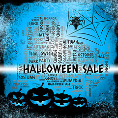 Image showing Halloween Sale Means Offer Reductions And Promotion