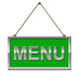 Image showing Menu Sign Indicates Restaurant Ordering 3d Illustration