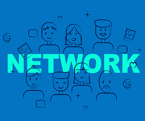 Image showing People Network Indicates Social Media And Togetherness