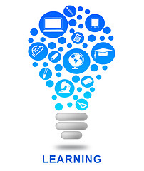 Image showing Learning Lightbulb Indicates School Study And Training