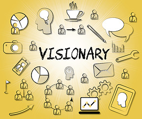 Image showing Visionary Icons Represents Insights Strategist And Ideals