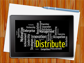 Image showing Distribute Word Shows Supply Chain 3d Illustration