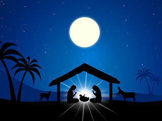 Image showing Jesus Manger Shows Birth Of Christ And Christianity