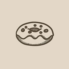 Image showing Doughnut sketch icon.