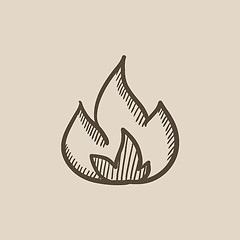 Image showing Fire  sketch icon.