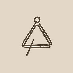 Image showing Triangle sketch icon.