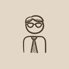 Image showing Businessman sketch icon.