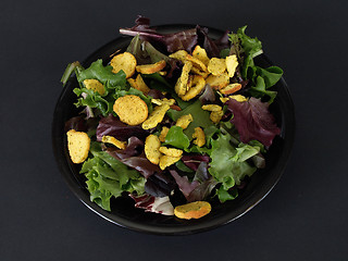 Image showing Salad and Crutons