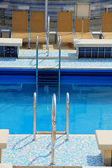 Image showing Swimming pool area at cruise ship