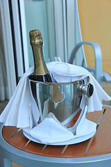 Image showing Bottle of champagne