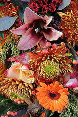 Image showing Flower arrangement in autumn colors