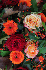 Image showing Flower arrangement in autumn colors