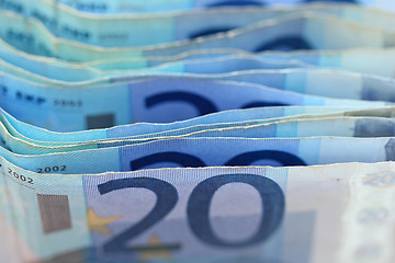 Image showing 20 euro banknotes