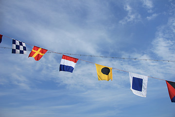 Image showing Colorful signal flags