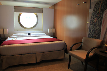 Image showing Cruise ship cabin interior