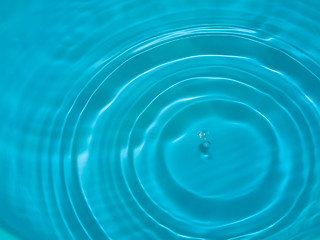 Image showing Blue water drop splash