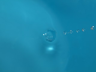 Image showing Blue water drop splash