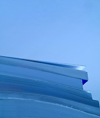 Image showing School books pile