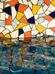 Image showing colorful wall in water