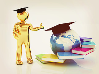 Image showing The world is opened for you. Global Education . 3D illustration.