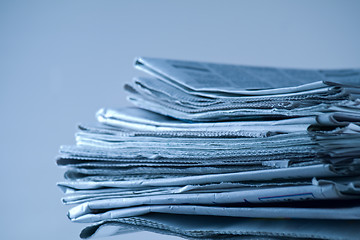 Image showing Stack of newspapers