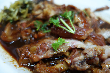 Image showing Stewed pork, famous dish in Bangkok