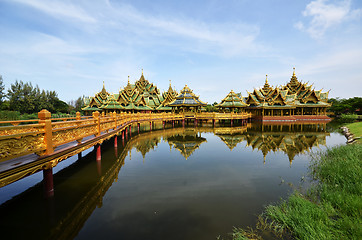 Image showing Pavilion of the Enlightened in Ancient city in Bangkok