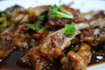 Image showing Stewed pork, famous dish in Bangkok