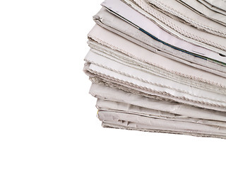 Image showing Stack of newspapers