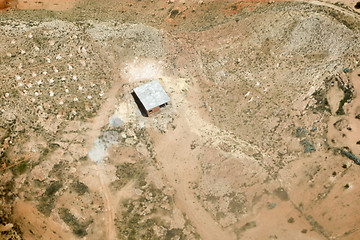 Image showing Birds eye view of olive plantation