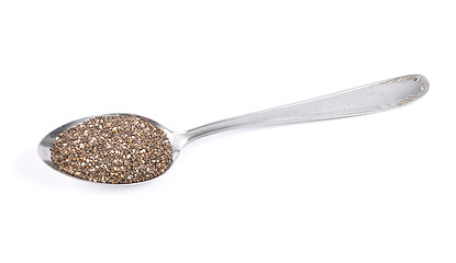 Image showing Chia seeds on spoon