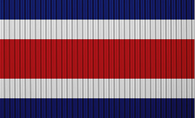 Image showing Flag on corrugated iron