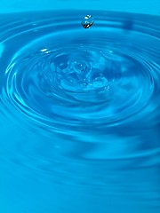 Image showing Blue water drop splash