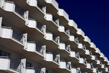 Image showing White balconies