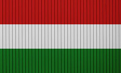 Image showing Flag on corrugated iron