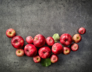 Image showing red apple smile