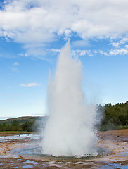 Image showing Strokkur eruption in the Geysir area, Iceland