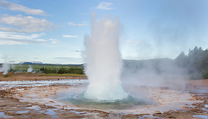 Image showing Strokkur eruption in the Geysir area, Iceland