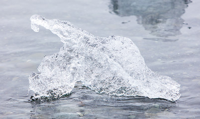 Image showing Close-up of melting ice in Jokulsarlon - Iceland