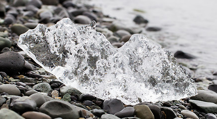 Image showing Close-up of melting ice in Jokulsarlon - Iceland