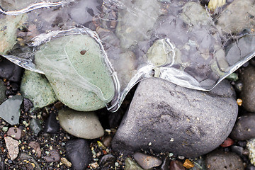 Image showing Close-up of melting ice in Jokulsarlon - Iceland