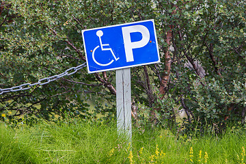 Image showing Sign for disable parking