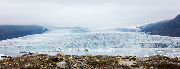 Image showing Jokulsarlon is a large glacial lake in southeast Iceland