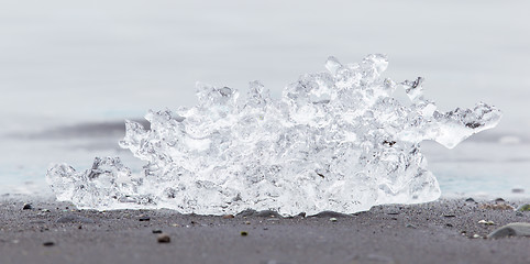 Image showing Close-up of melting ice in Jokulsarlon - Iceland