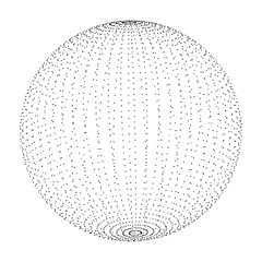 Image showing Abstract 3D sphere spiral shape