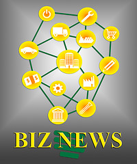 Image showing Biz News Means Commercial Journalism And Headlines