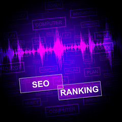 Image showing Seo Ranking Shows Search Engine And Optimizing