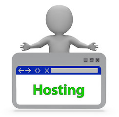 Image showing Hosting Webpage Means Internet Website 3d Rendering